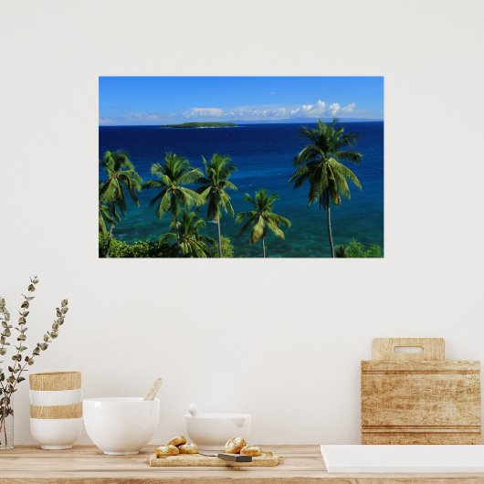 Tropische eilanddruk poster (Keuken)