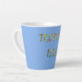 Tropische eilanden - bruin latte mok (Linkerhoek)