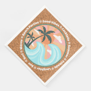 Tropische eilandengroepen op Faux Cork Textern Pat Servet