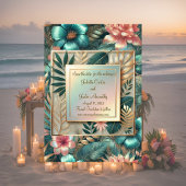 Tropische elegantie Save the Date Kaart