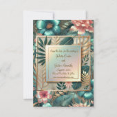 Tropische elegantie Save the Date Kaart (Voorkant)