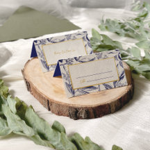 Tropische Essence Blauwe en Gouden Bruiloft