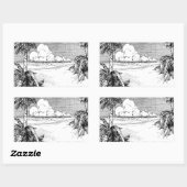 Tropische  Etching Sticker Zuidwind (Vel)