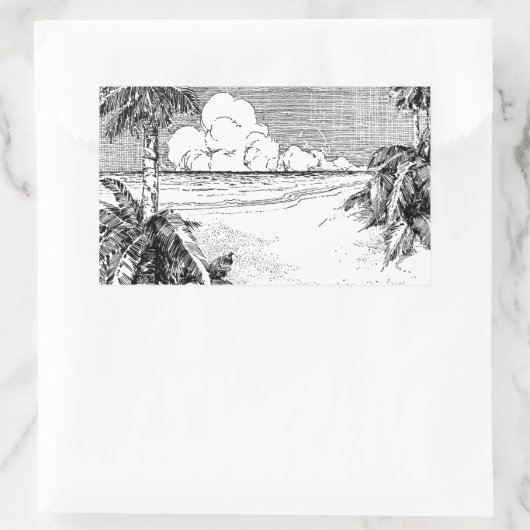 Tropische  Etching Sticker Zuidwind (Tas)