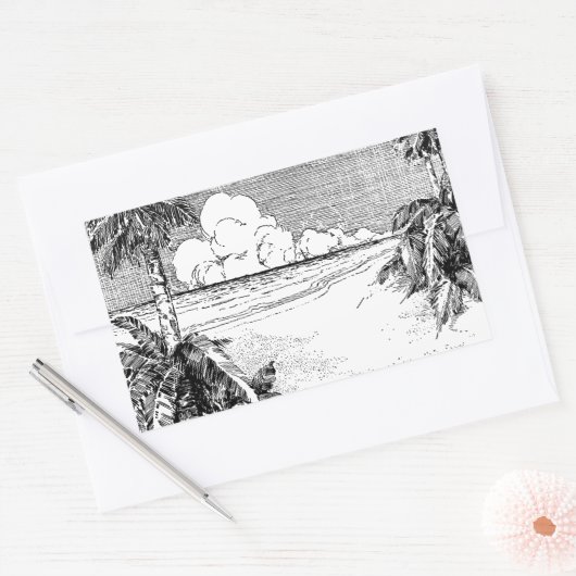 Tropische Etching Sticker Zuidwind (Envelop)