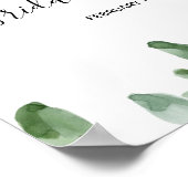 Tropische Eucalyptus Bruiloftsontvangst Poster (Hoek)