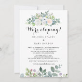 Tropische Eucalyptus Greenery Elopement Receptie Kaart (Voorkant)