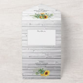 Tropische eucalyptussenkoorten bruiloft all in one uitnodiging (Buitenkant)