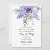 Tropische eucalyptussenkoorten bruiloft kaart (Voorkant)