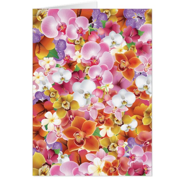 Tropische exotische bloemen afdrukken Floral desig (Voorkant)