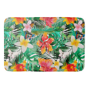 Tropische  exotische Oerwouden bloemen Badmat