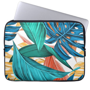 Tropische exotische palmenbladeren laptop sleeve