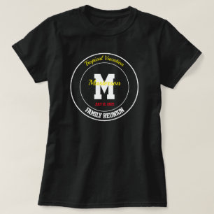 Tropische familie reünie om het even welke naam o t-shirt