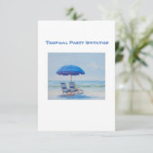 Tropische feest uitnodiging (Staand voorkant)