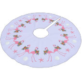 Tropische feestdagen rond de lavendel kerstboom rok (Gekanteld)