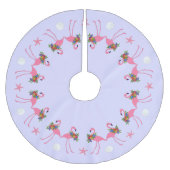 Tropische feestdagen rond de lavendel kerstboom rok (Voorkant)