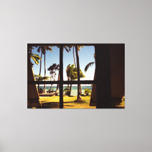 Tropische fiji Beach Scene 60x40 (150x100cm) Canvas Afdruk