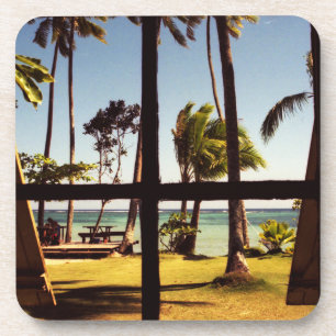 Tropische Fiji Beach Scene Coasterium Bier Onderzetter