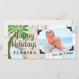 Tropische fijne feestdagen vanuit Florida Nautical Feestdagenkaart