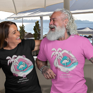Tropische Flamingo 60ste Verjaardagsfeestje T-shirt
