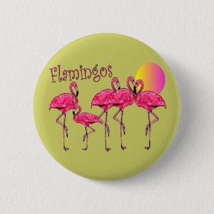 Tropische Flamingo Art Gifts Ronde Button 5,7 Cm