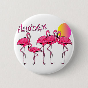 Tropische Flamingo Art Gifts Ronde Button 5,7 Cm