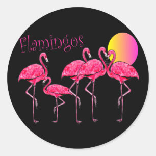 Tropische Flamingo Art Gifts Ronde Sticker