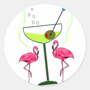 Tropische Flamingo Art Gifts Ronde Sticker
