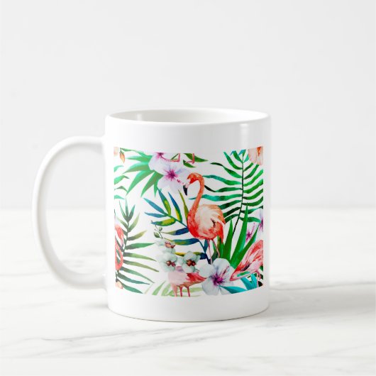 Tropische flamingo art. koffiemok (Links)
