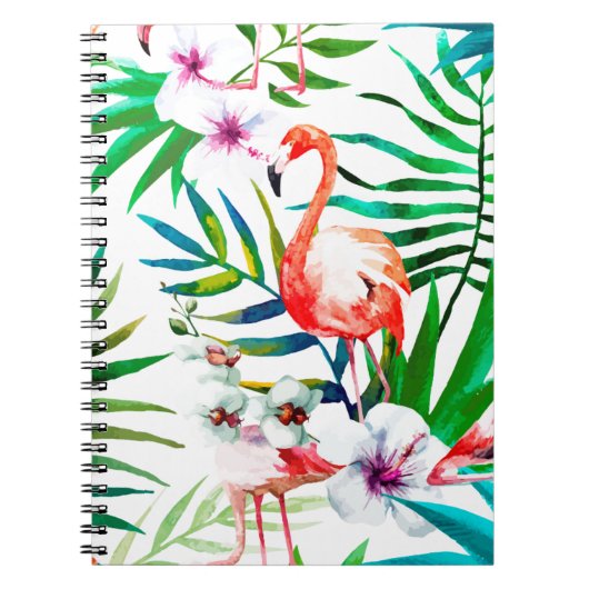 Tropische flamingo art. notitieboek (Voorkant)