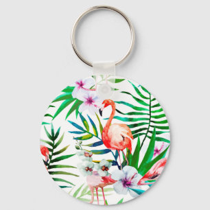 Tropische flamingo art. sleutelhanger