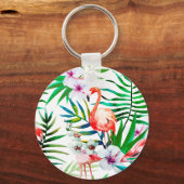 Tropische flamingo art. sleutelhanger (Voorkant)