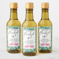 Tropische Flamingo Bachelorette Party Wine Labels