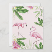 Tropische Flamingo Bachelorette Uitnodiging voor r (Achterkant)