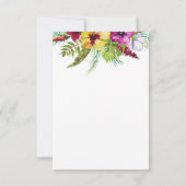 Tropische Flamingo Beach Destination Wedding RSVP (Achterkant)