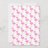 Tropische Flamingo Birthday Kaart (Achterkant)