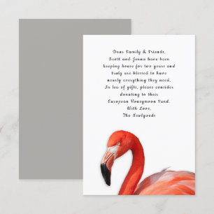 Tropische Flamingo Custom Wishing Well Cards Kaart