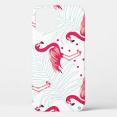 Tropische flamingo en bladeren, zomerpatroon. Case-Mate iPhone case (Achterkant)
