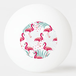 Tropische flamingo en bladeren, zomerpatroon. pingpongballen