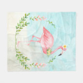 Tropische Flamingo Fleece Blanket Deken (Voorkant (Horizontaal))
