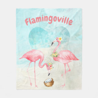 Tropische Flamingo Fleece Blanket Deken