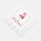 Tropische Flamingo Kerst Papier servetten (Hoek)