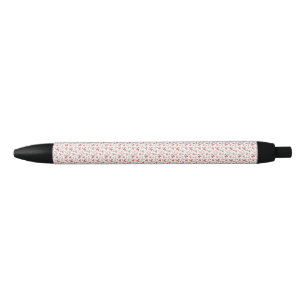 Tropische Flamingo Kerstman Patroon Zwarte Inkt Pen