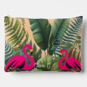 Tropische Flamingo Moody Greenery Accessoirezak Etui (Voorkant)