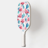 Tropische Flamingo Palm Print Custom Name Phone # Pickleball Paddle (Links)