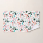 TROPISCHE Flamingo Palms Scallop BARBARIAN® Bad Handdoek (Handdoek)