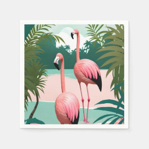 Tropische Flamingo Paradise Servet