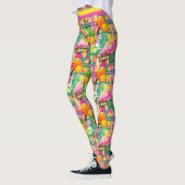 Tropische Flamingo Pickleball Power Leggings (Links)