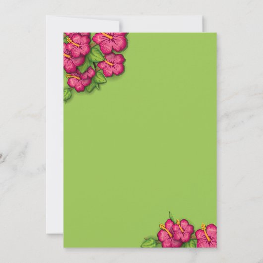 Tropische Flamingo Pool Party Birthday Invitation Kaart (Achterkant)