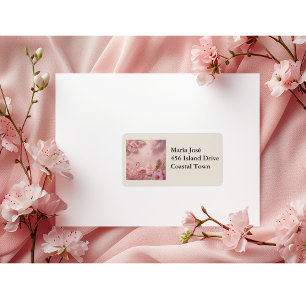 Tropische Flamingo Quinceañera, op maat Etiket